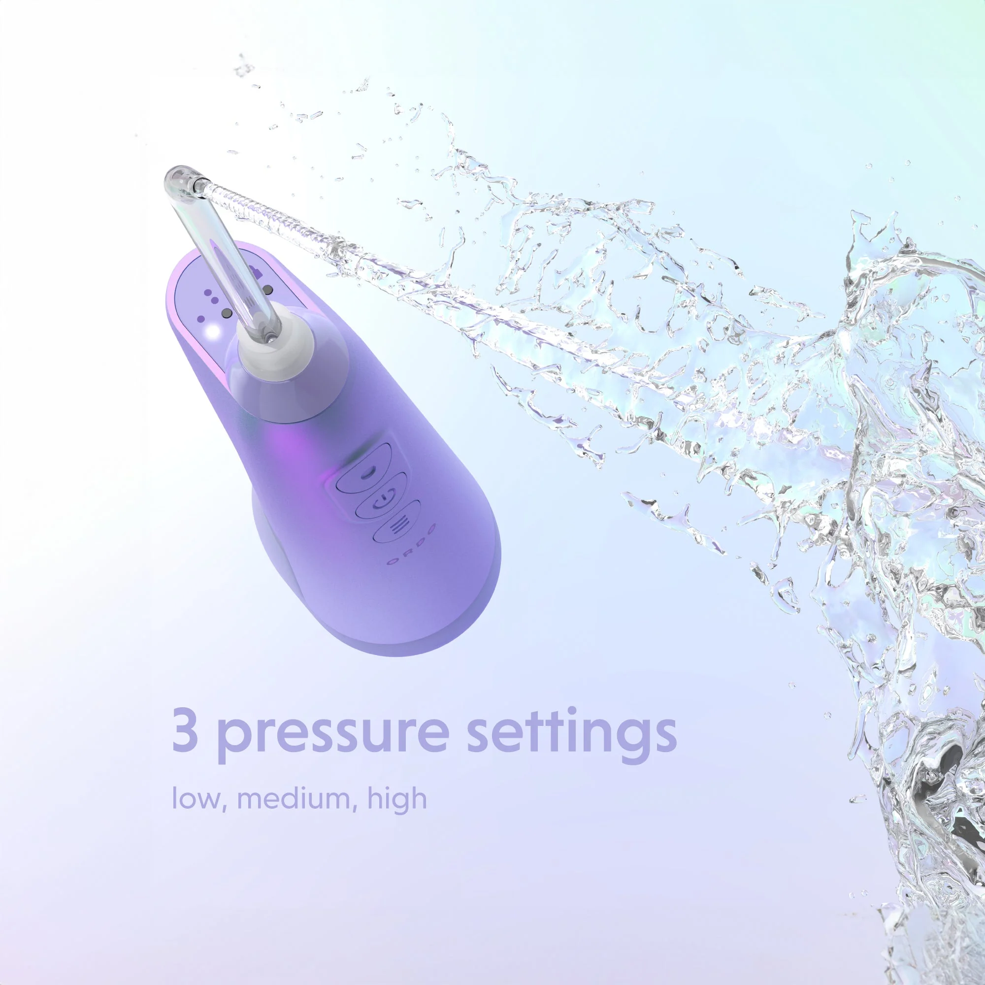 Ordo Hydro Sonic Water Flosser & 3x Floss Tips Dental Selection Bundle - Pearl Violet - Image 6