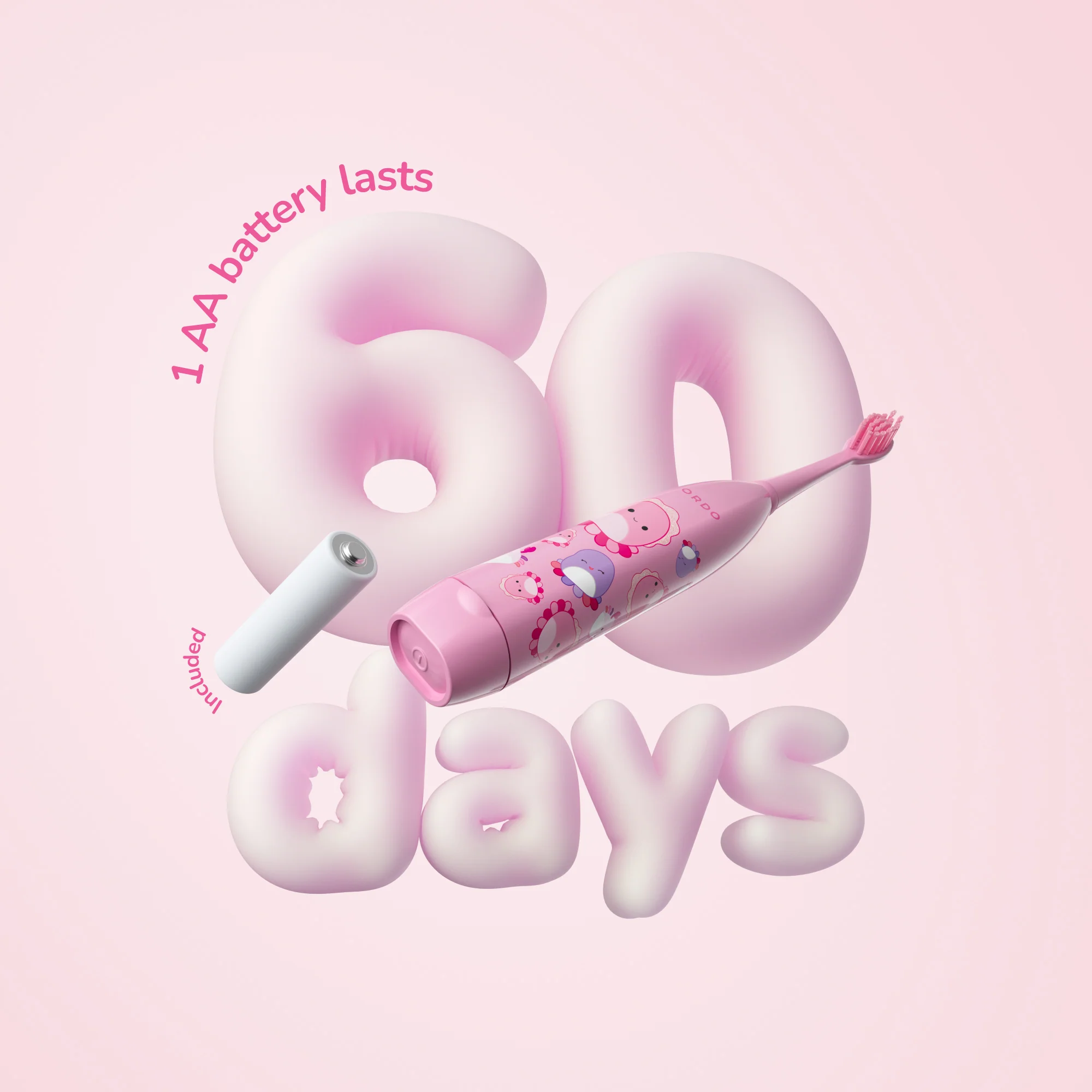 Ordo Sonic Kids Battery Toothbrush - Squishmallows Auggie - Image 5