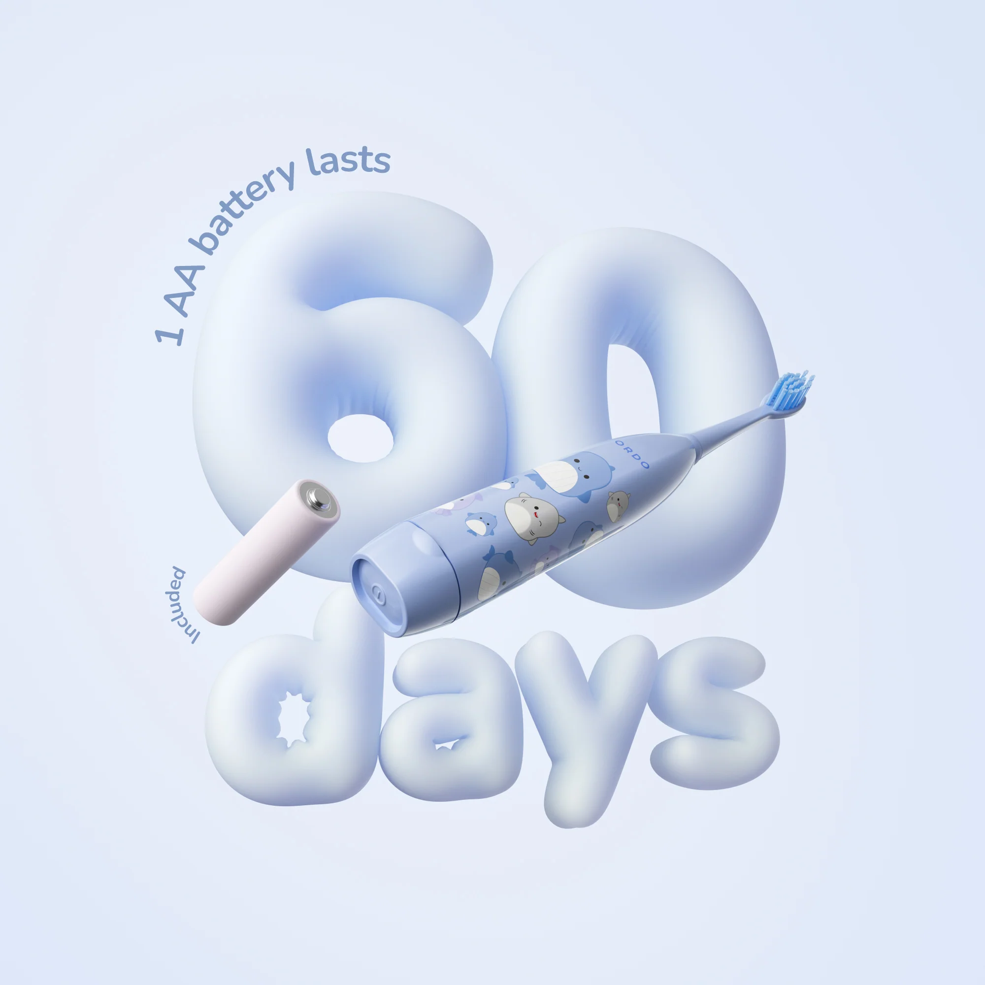 Ordo Sonic Kids Battery Toothbrush - Squishmallows Samir - Image 5