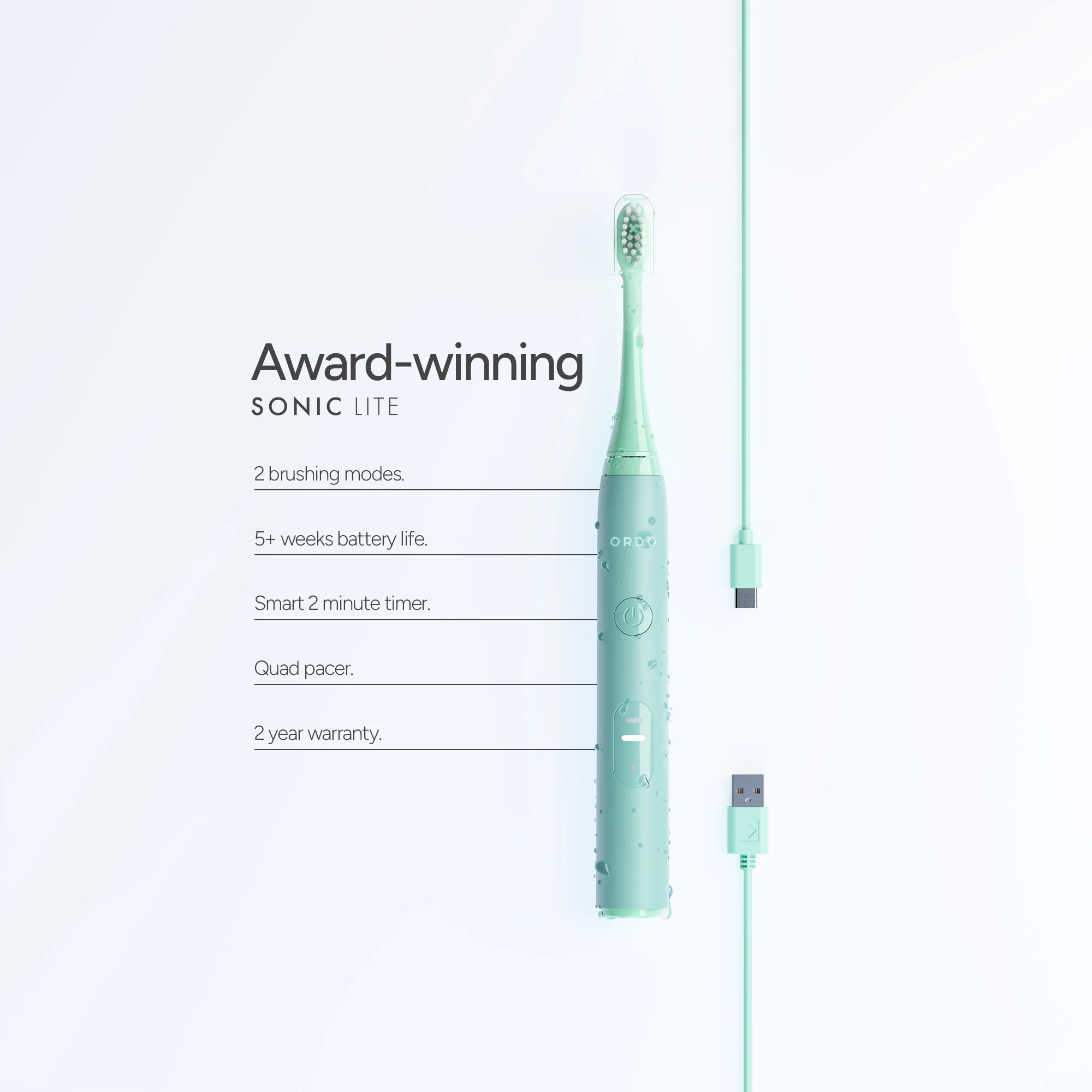 Ordo Sonic Lite Electric Toothbrush - Sage - Image 6