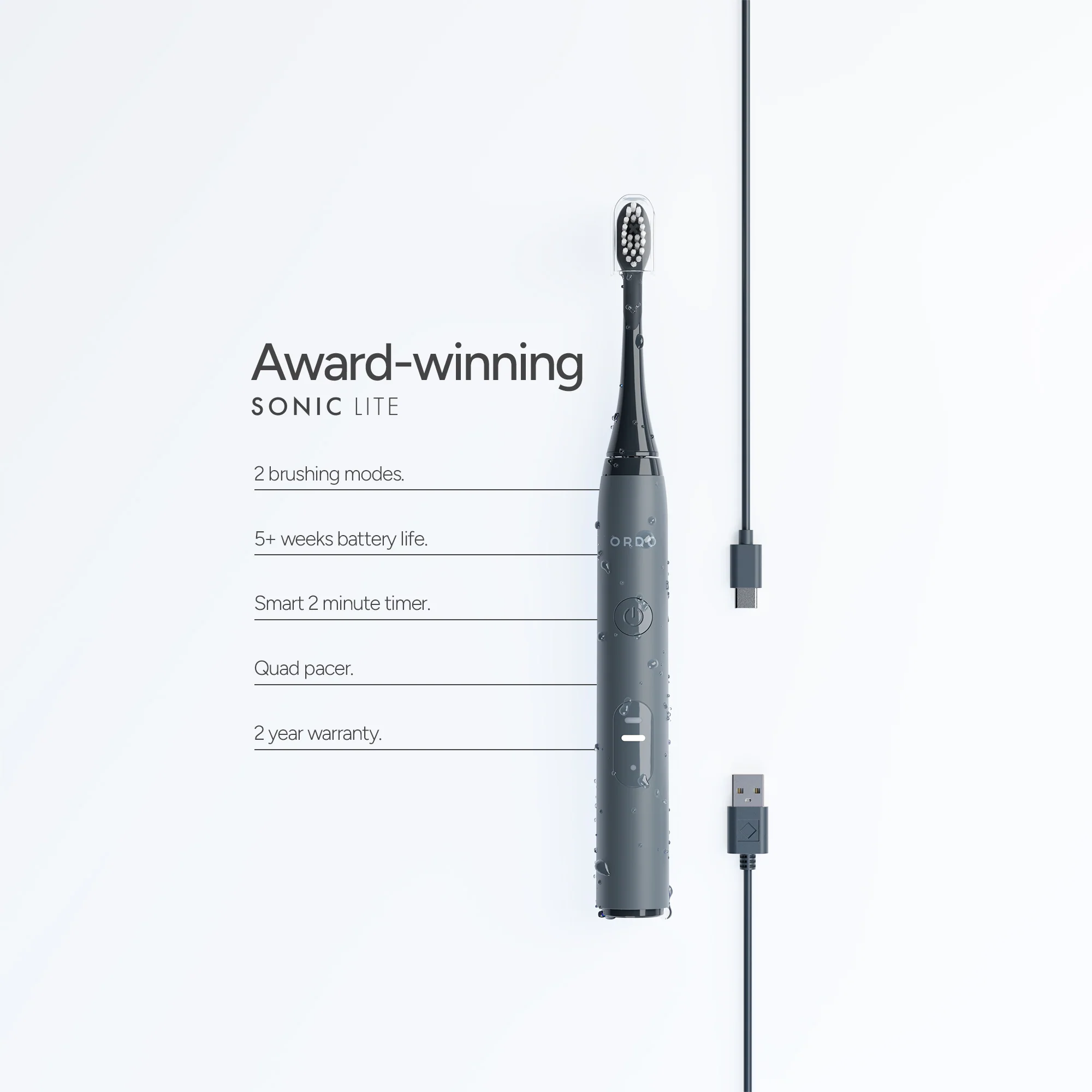 Ordo Sonic Lite Electric Toothbrush - Stone - Image 6