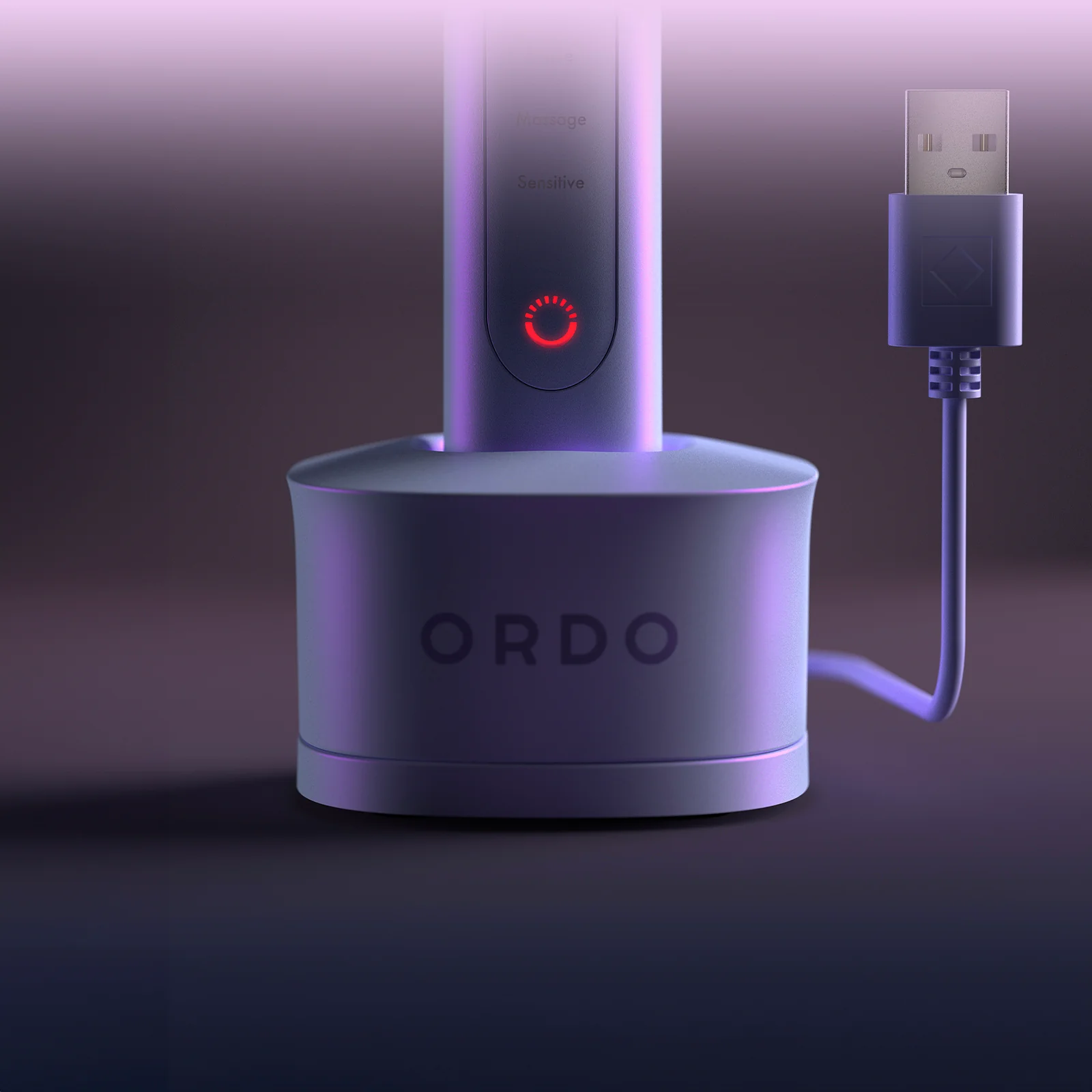 Ordo Sonic+ Toothbrush & 4x Brush Head Bundle - Pearl Violet - Image 8